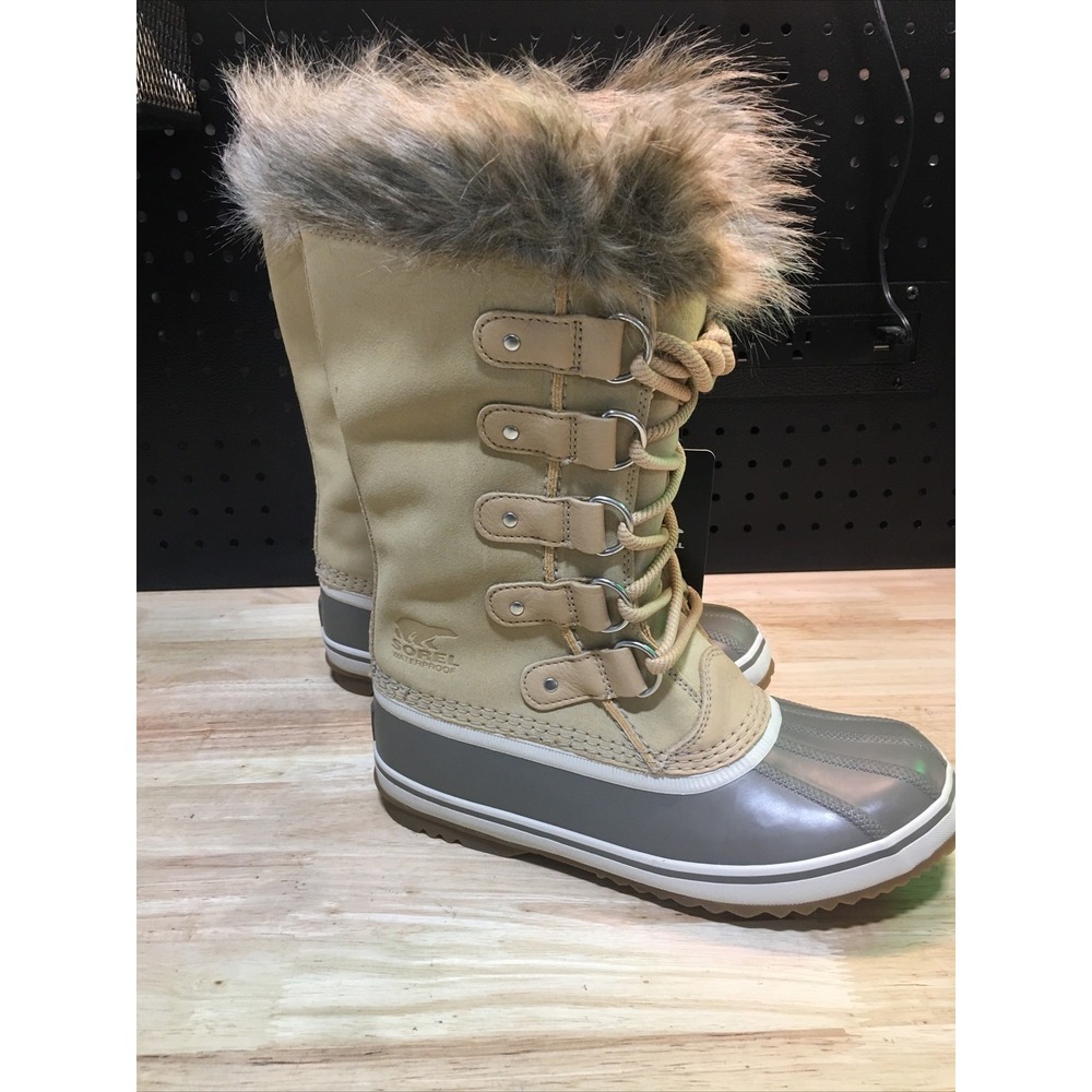 SOREL Joan Of Arctic Waterproof Warm Snow Boot Women Ceramic/Gum, Size 7